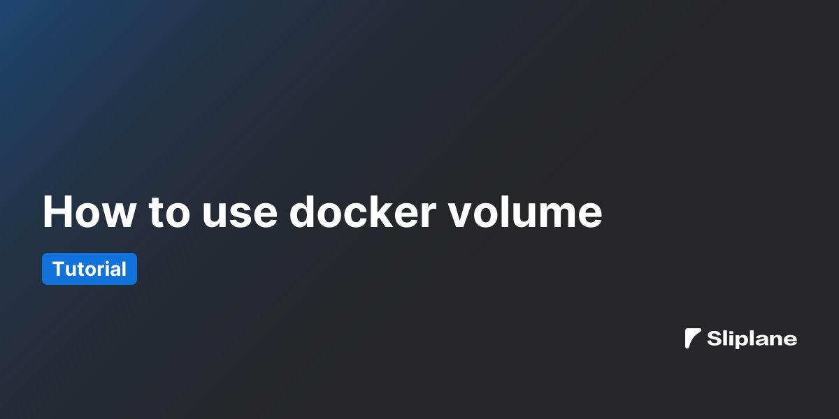Wie man Docker Volumes nutzt