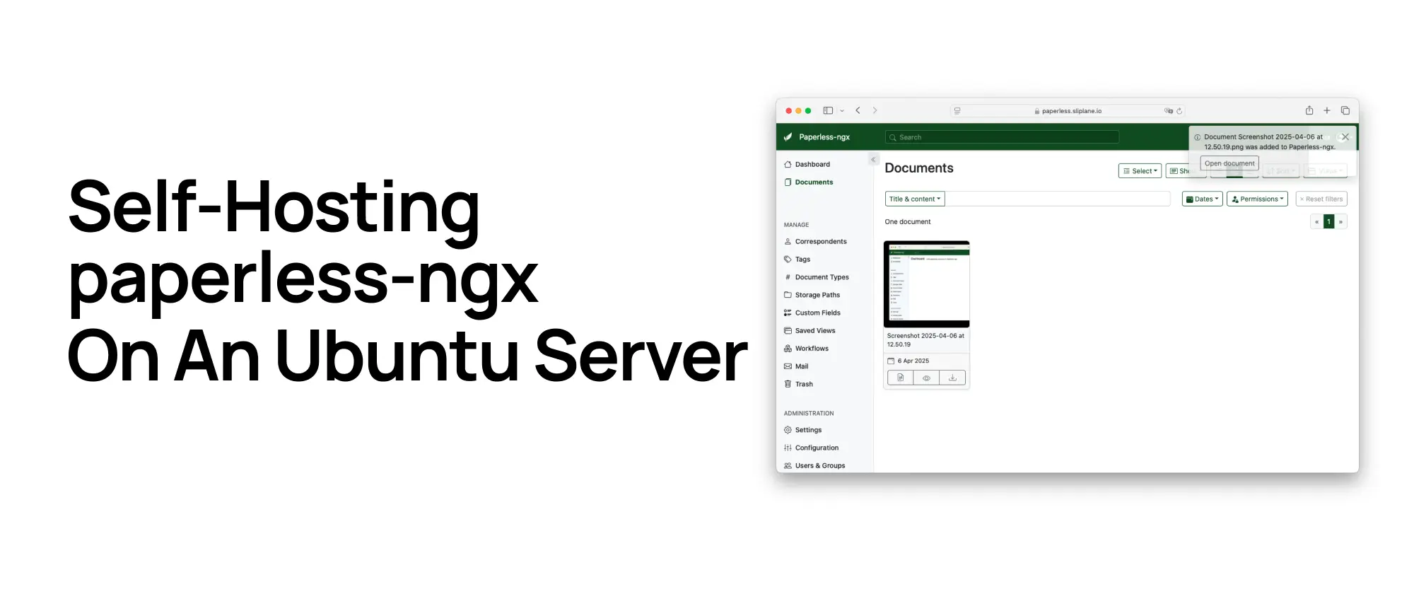Self-hosting paperless-ngx with PostgreSQL on an Ubuntu Server